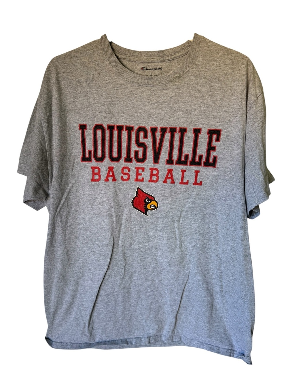 Vintage Champion Gray Louisville University Baseball Short Sleeve Tee Men’s L